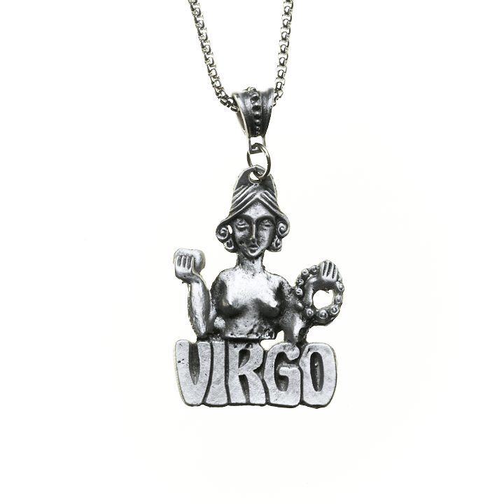Vintage Style Virgo Zodiac Necklace