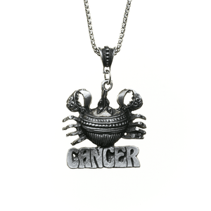 Vintage Style Cancer Zodiac Necklace