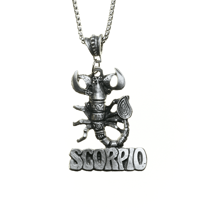 Vintage Style Scorpio Zodiac Necklace