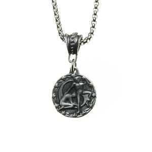 Gemini Zodiac Roman Coin Style Necklace