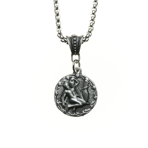 Aquarius Zodiac Roman Coin Style Necklace