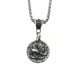 Leo Zodiac Roman Coin Style Necklace