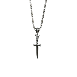 Mystical Dagger Steel Chain Necklace