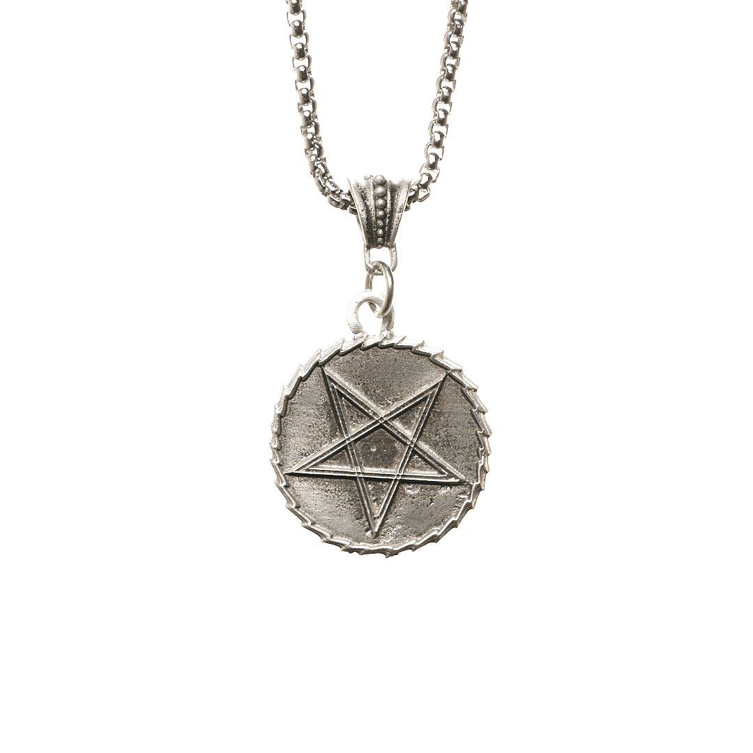 Pentagram Steel Chain Necklace