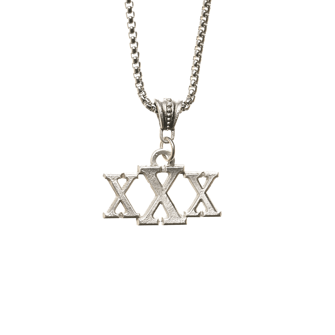 XXX Straight Edge Steel Chain Necklace