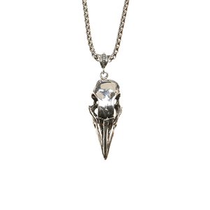 Quail Skull Necklace with Moving Jaw