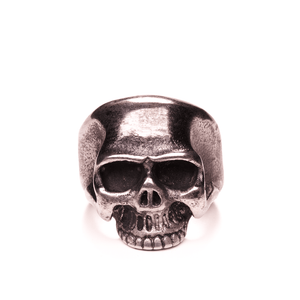 Classic Charcoal Skull Stainless Steel Ring