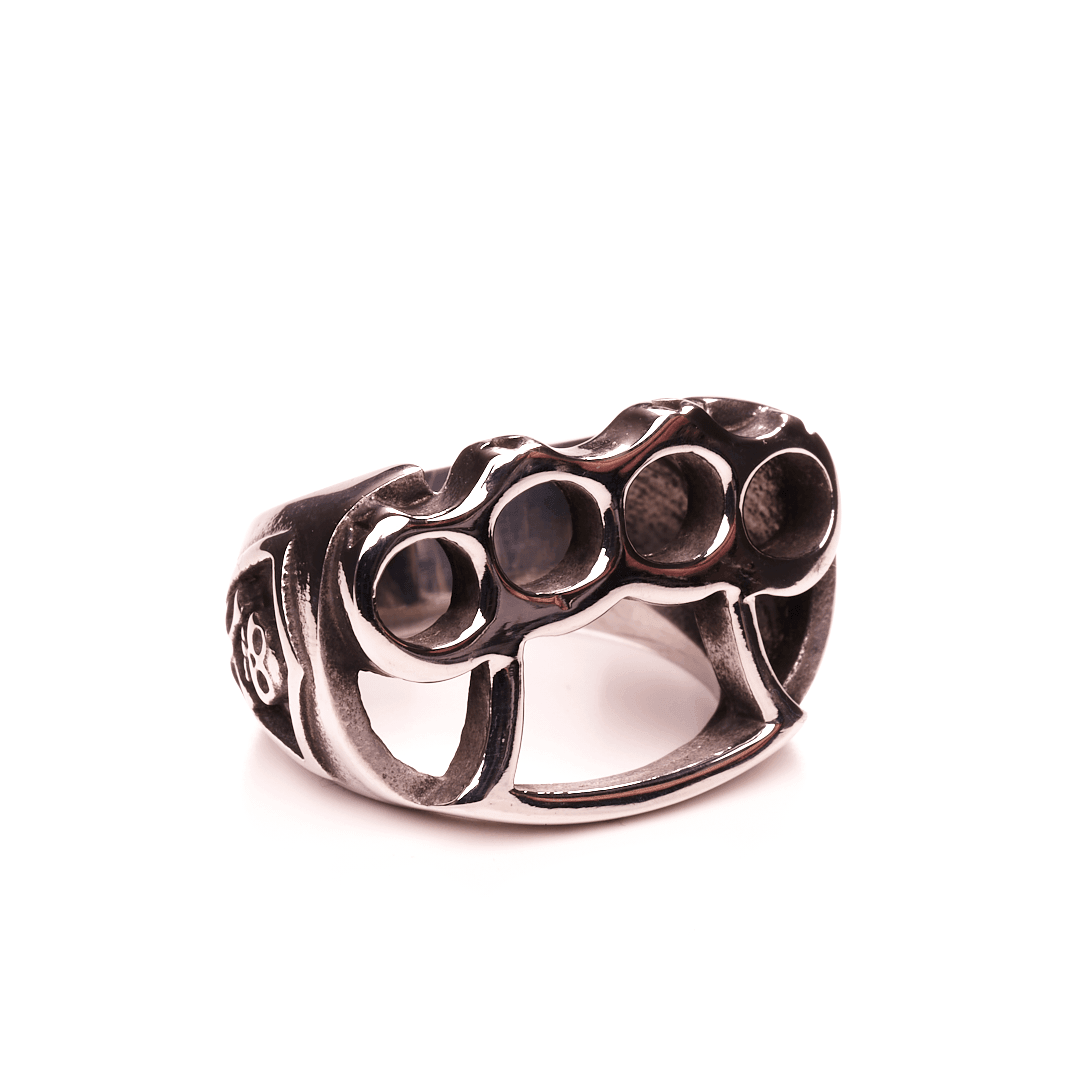 Brass Knuckles Stainless Steel Ring