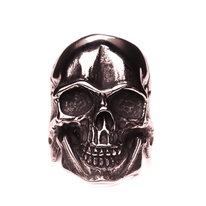 Simple Skull with Jaw Detail Stainless Steel Ring