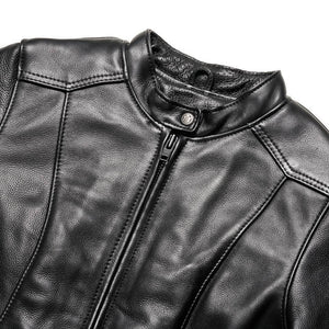 ROCKET QUEEN WOMENS CAFE STYLE LEATHER JACKET