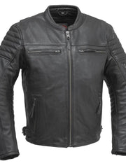 Load image into Gallery viewer, The Commuter Premium Men&#39;s Leather Motorcycle Jacket
