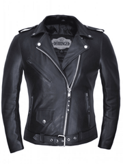 Load image into Gallery viewer, Lightweight Classic Womens Leather Motorcycle Jacket | The Alley
