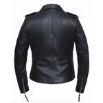 Load image into Gallery viewer, Lightweight Classic Womens Leather Motorcycle Jacket
