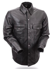 Load image into Gallery viewer, The Milestone Mens Leather Motorcycle Shirt
