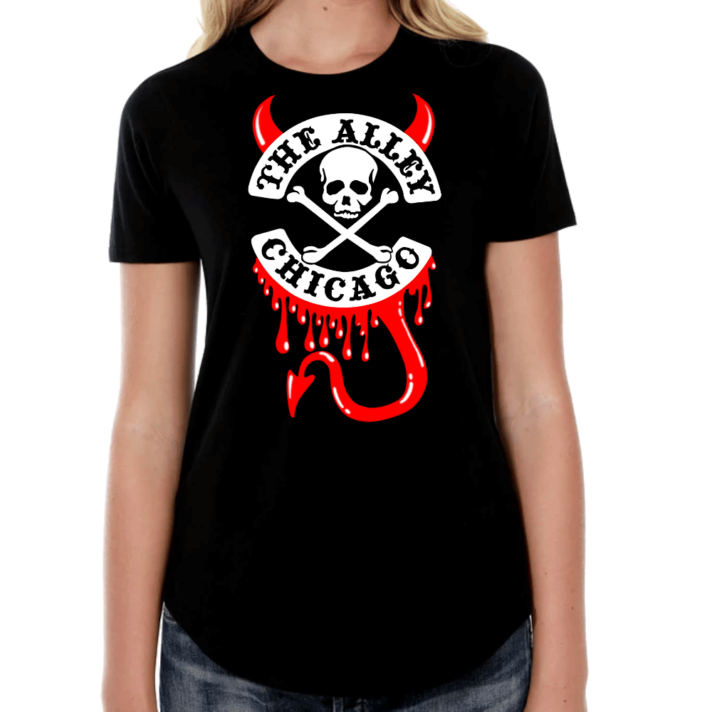 Devil Horns Alley Logo Womens Tshirt