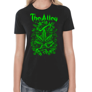 Sweet Cannabis Leaf Womens Tshirt