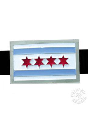Chicago Flag Belt Buckle - The Alley Chicago