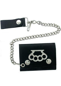 Accessories - Brass Knuckles Tri-fold Biker Wallet