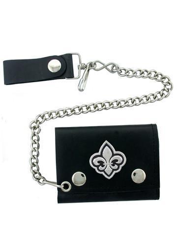 Accessories - Fleur De Lis Tri-fold Biker Wallet