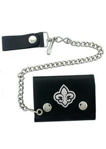 Accessories - Fleur De Lis Tri-fold Biker Wallet