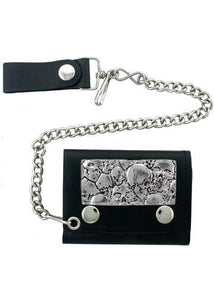 Accessories - Pile Of Skulls Biker Wallet