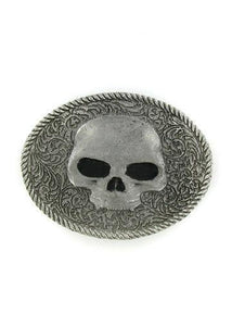 Belts & Buckles - Classic Vampire Skull Western Belt Buckle