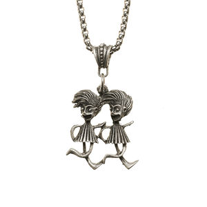 Gemini Zodiac Figure Necklace