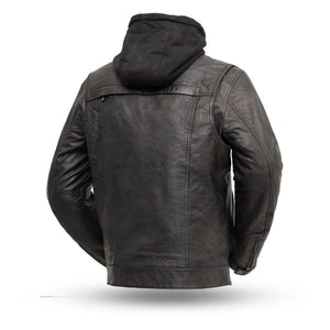 vendetta mens leather jacket rear view